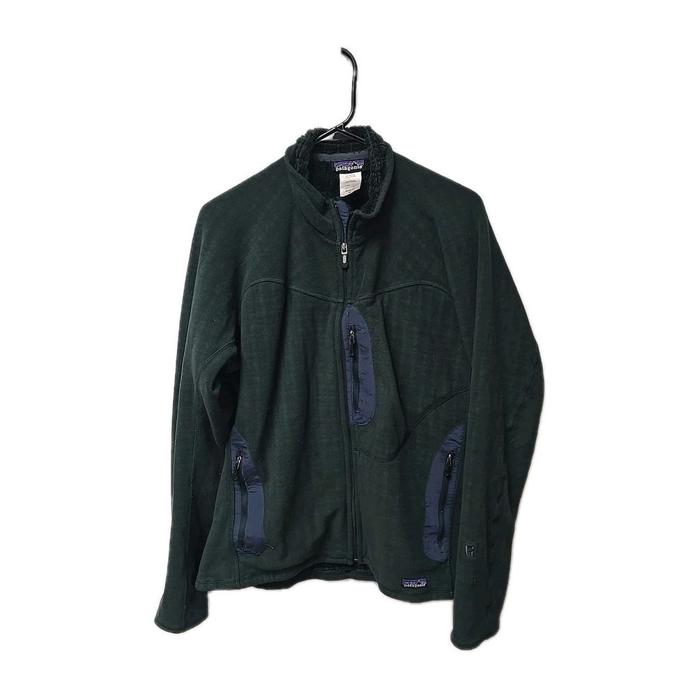 Patagonia R2 Regulator Fleece Jacket Womens XL Green‎ Polartec Full Zip Hiking